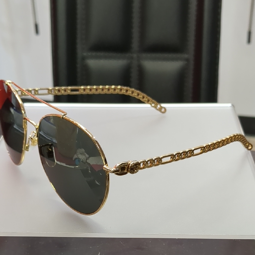 Gold Aviator Sunglasses